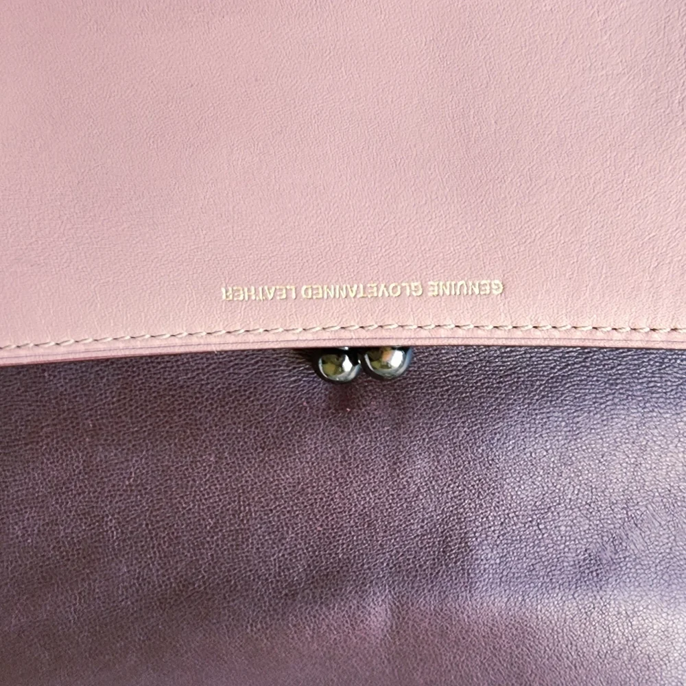 Vintage Coach  1941 Dinky Crossbody Bag Glovetanned Leather Dusty rose mauve - Picture 7 of 9